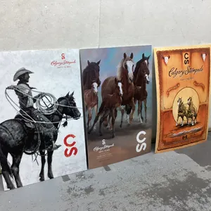 (3) CALGARY STAMPEDE POSTERS ON FOAM BOARD