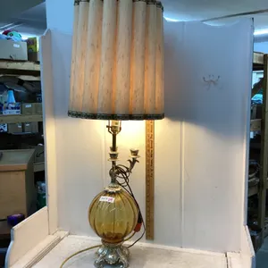 TALL VINTAGE TABLE LAMP - HAS ONE CANDLE HOLDER BROKEN OFF