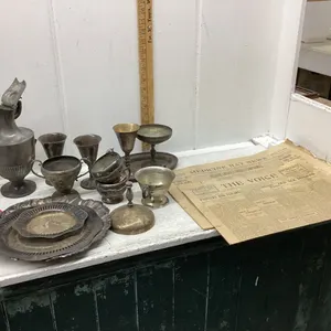 SILVERPLATE ITEMS + NEWSPAPERS FROM 1913-ONE IS MEDICINE HAT