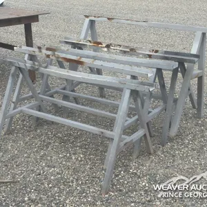 (5) STEEL SAW HORSES