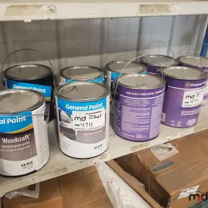 (9) Cans of Assorted Stain and Paint
 UNRESERVED