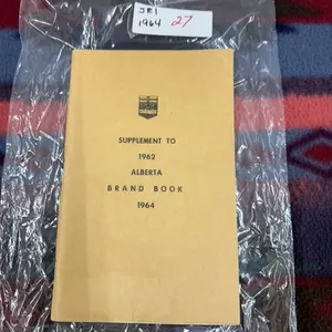Supplement to 1962 Alberta brand book 1964