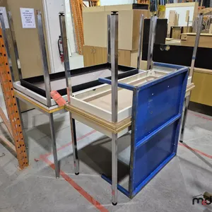 (6) Assorted Metal Frame Tables
 UNRESERVED