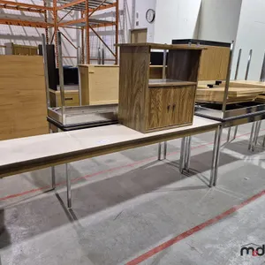 Assorted Metal Frame Tables and Cabinet
 UNRESERVED