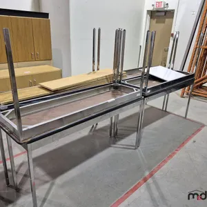 Assorted Metal Frame Tables and Shelving Pieces
 UNRESERVED