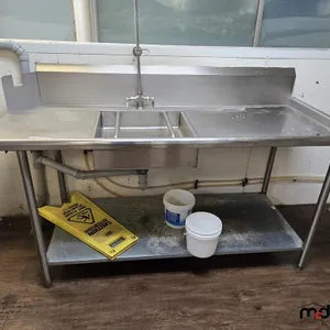 6' x 28" Stainless Sink/Prep Table
 UNRESERVED