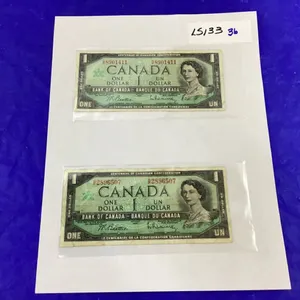 CANADA 2-1967 ONE DOLLAR BANKNOTES