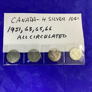CANADA 4-SILVER DIMES