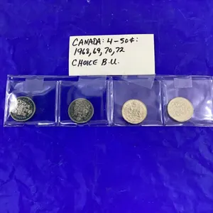 CANADA 4-50 CENT COINS