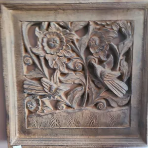 "God Bless Our Home" Wall Candle Hurricane 7 W, 6 D, 19 T and 2 X Bird Plaques 15 x 15