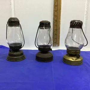 3 SMALL OIL LAMPS