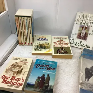 BOX OF BOOKS - JAMES HERRIOT SERIES, AND OTHER AUTHORS