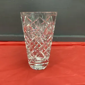 8" TALL PINWHEEL CRYSTAL VASE