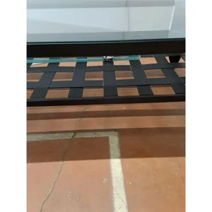 *Metal Frame Coffee Table With Glass Top- CANNOT SHIP