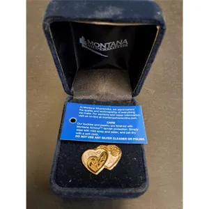 ^Montana Silversmith's Two Hearts Ornate Stud Earrings in Case