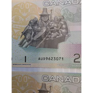 ^(5) Canadian Twenty Dollar Bills (Sequential Order) - Issued 2004, Printed 2010 - Uncirculated