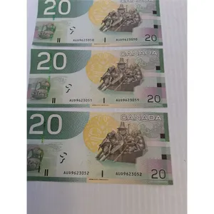 ^(5) Canadian Twenty Dollar Bills (Sequential Order) - Issued 2004, Printed 2010 - Uncirculated