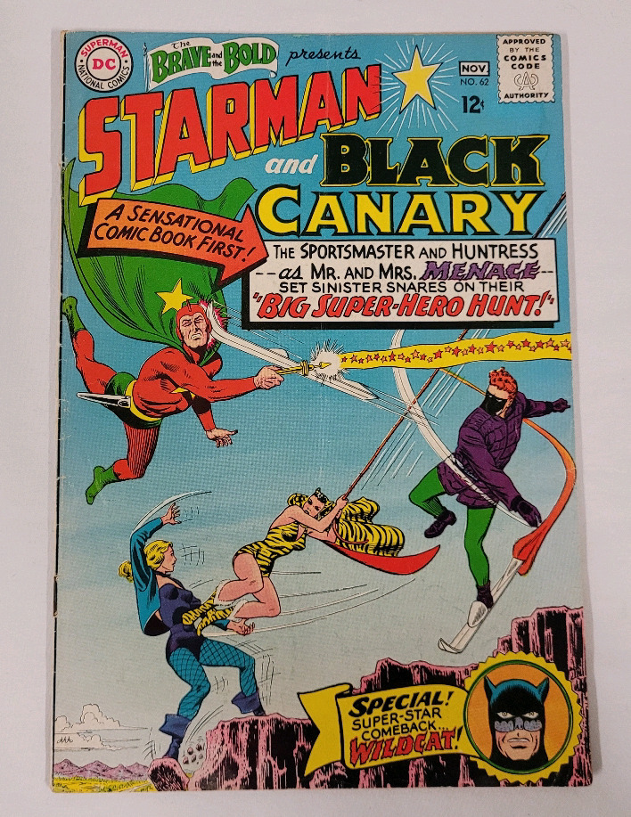 1965 DC Comics The Brave and the Bold Presents.. Starman and Black Canary #62 . Silver Age Comic