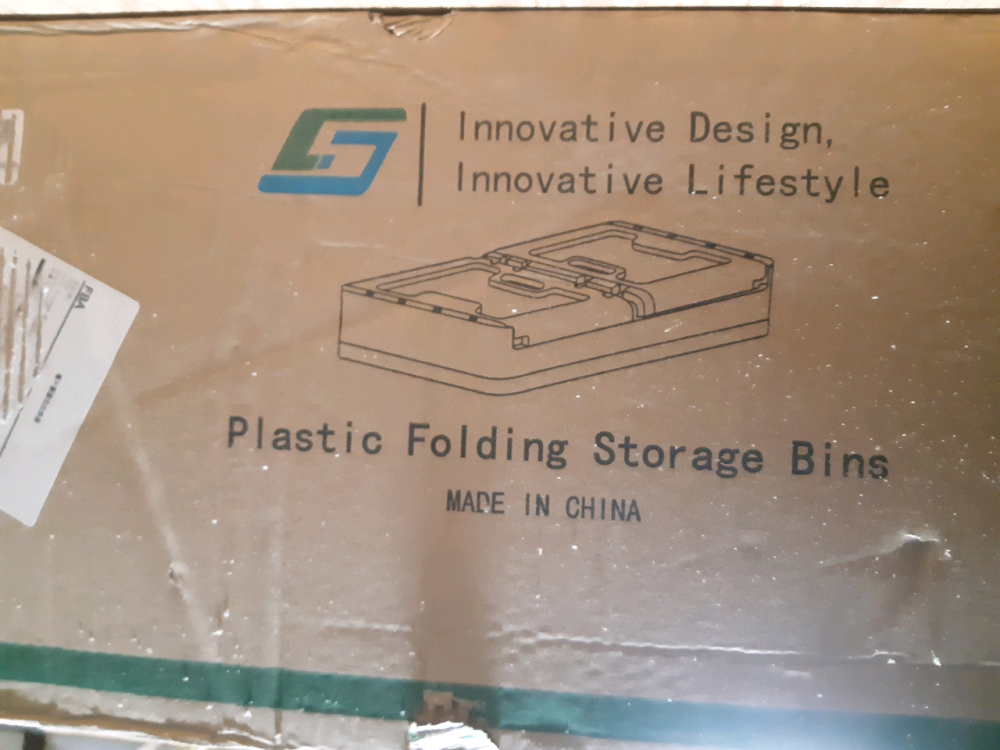 3 Innovative Design Plastic Folding Storage Bins 24" x 15"