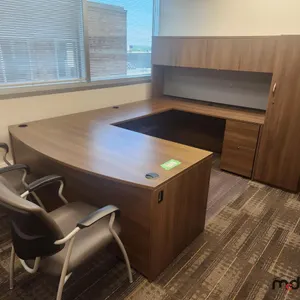 U-Shaped Desk w/ Book Shelf and (2) Chairs
 UNRESERVED