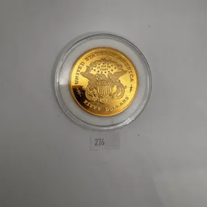"1877" $50 Gold-plated liberty head token - 83g