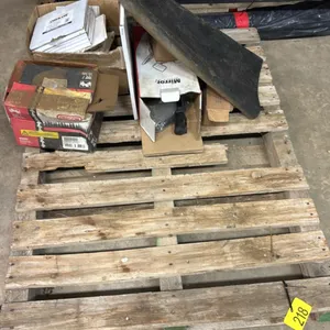 Assortment of saw blades and shop supplies