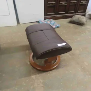 Leather/Leather Style Reclining Chair with Ottoman, Was Used for Less Then 1 Year. 