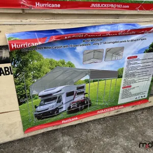 Hurricane 20' x 20' All-Steel Carport w/ Open Sidewalls
 UNRESERVED