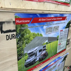 Hurricane 20' x 20' All-Steel Carport w/ Open Sidewalls
 UNRESERVED