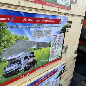 Hurricane 20' x 20' All-Steel Carport w/ Open Sidewalls
 UNRESERVED