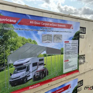 Hurricane 20' x 20' All-Steel Carport w/ Open Sidewalls
 UNRESERVED