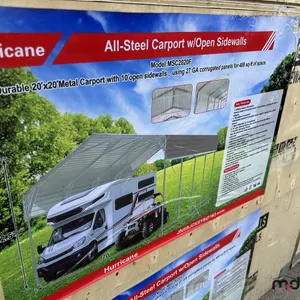 Hurricane 20' x 20' All-Steel Carport w/ Open Sidewalls
 UNRESERVED