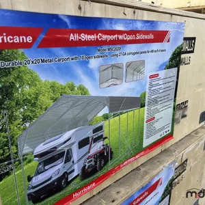 Hurricane 20' x 20' All-Steel Carport w/ Open Sidewalls
 UNRESERVED