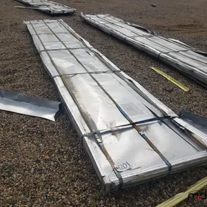 Approx. 3' x 18' Galvanized Painted Grey Corrugated Sheet Tin - Must Take 140 Times The Bid Price
 UNRESERVED