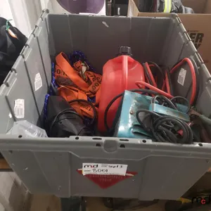 Bin w/ Jerry Can, Battery Charger and More
 UNRESERVED