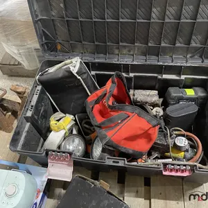 Tote of Tools, Lights, Straps, Jacks and More
 UNRESERVED