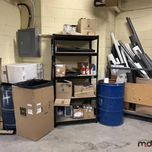 Shelving Unit, Cut Off Pieces and More 
 UNRESERVED