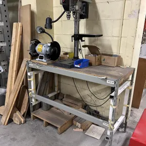 Workbench w/ Delta Drill Press and Bench Grinder 
 UNRESERVED