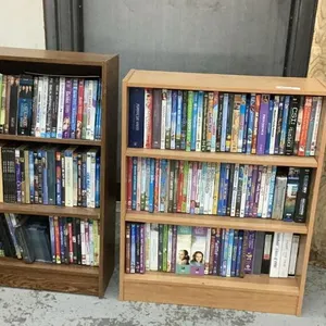 (2) SMALL SHELVES W/ DVD'S
