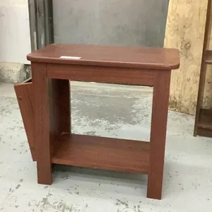 SMALL SIDE TABLE W/ SLIDE OUT SHELF AND MAGAZINE RACK