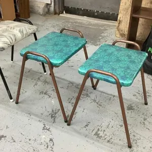 (3) RETRO STACKING STOOLS
