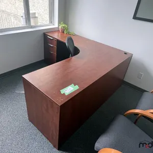 Office Desk w/ Chair, Reception Chairs & File Cabinet
 UNRESERVED
