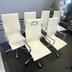 (6) White Office Rolling Chairs
 UNRESERVED