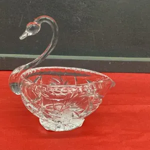 PINWHEEL CRYSTAL SWAN CANDY DISH