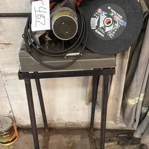 Makita chop saw on shop-built stand