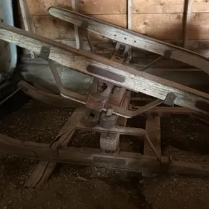 Horse drawn wooden Sleigh rails