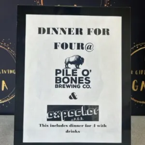 Dinner for 4 w/ Drinks (Pile O' Bones & Oxpecker)
 UNRESERVED