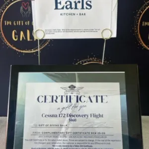 Date Night - Discovery Flight Around Regina & Dinner for 2 (Earl's & Regina Flying Club
 UNRESERVED
