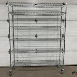(72" x 18" x 92") Wire Shelf w/ Wheels
 UNRESERVED