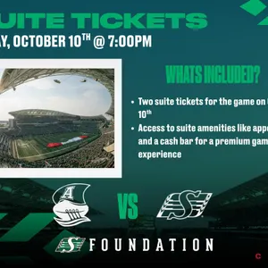 Suite Tickets for October 10th VS Toronto Argos
 UNRESERVED